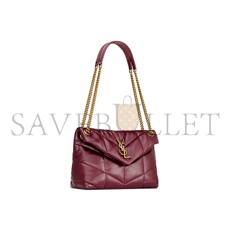 YSL PUFFER SMALL IN SHINY LEATHER 577476AAFE16593 (29*17*11cm)